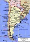 Kaart Argentinie en Chili