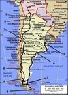 Kaart Argentinie en Bolivia